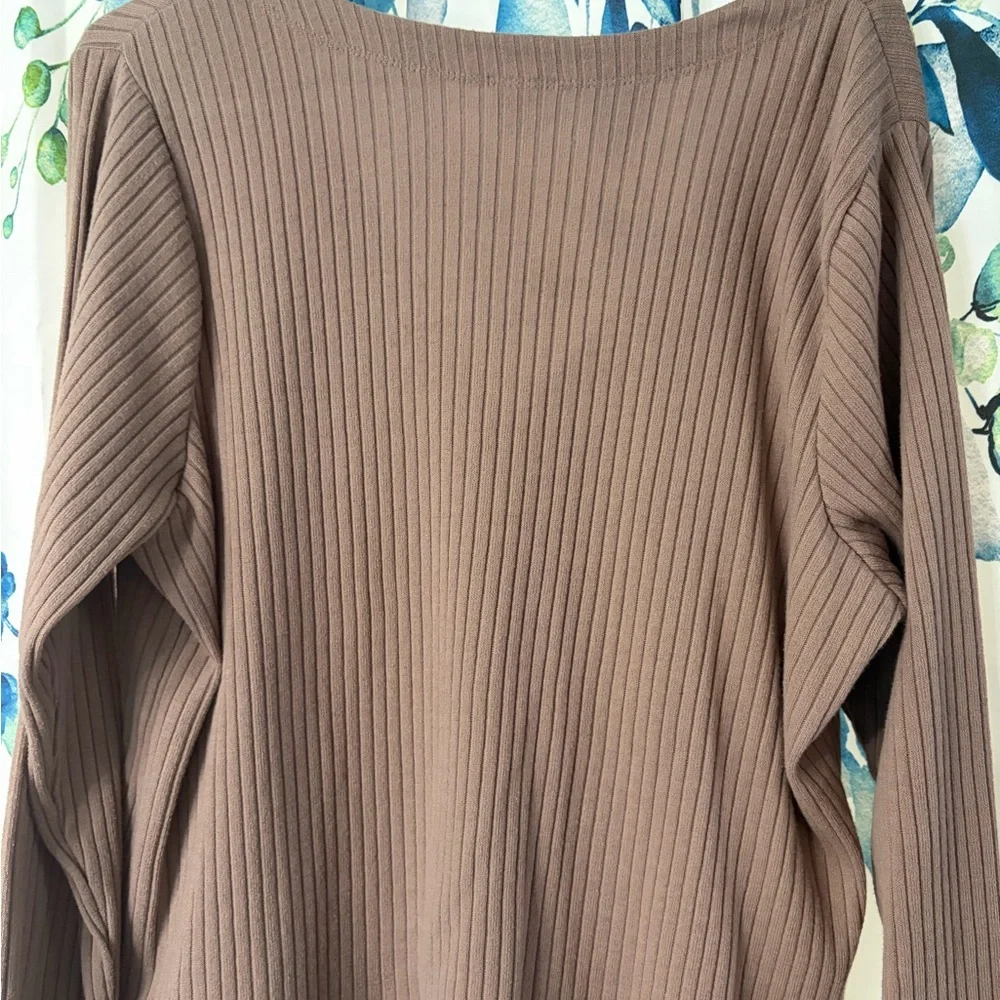 Mauve Ribbed Cardigan - Picture 3 of 4